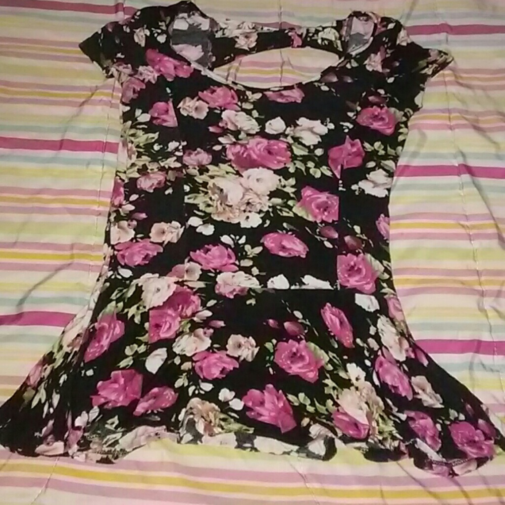 Floral peplum shirt